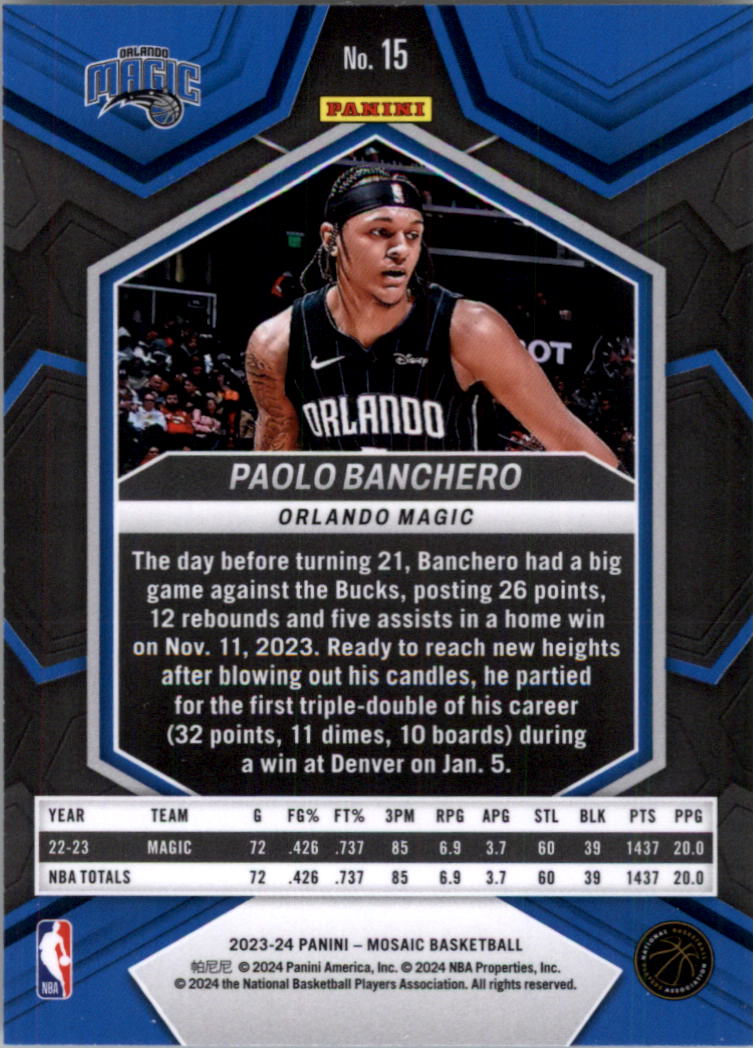 2023-24 Panini Mosaic Basketball Card Pick (Base) 1-101