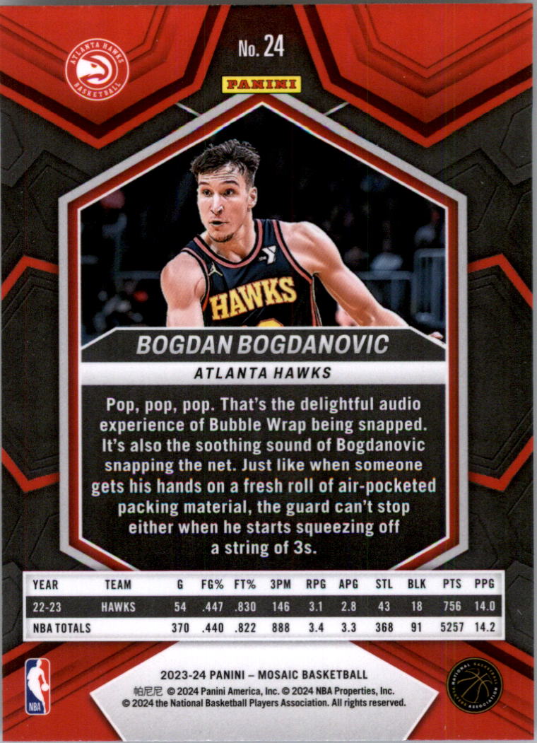 2023-24 Panini Mosaic Basketball Card Pick (Base) 1-101