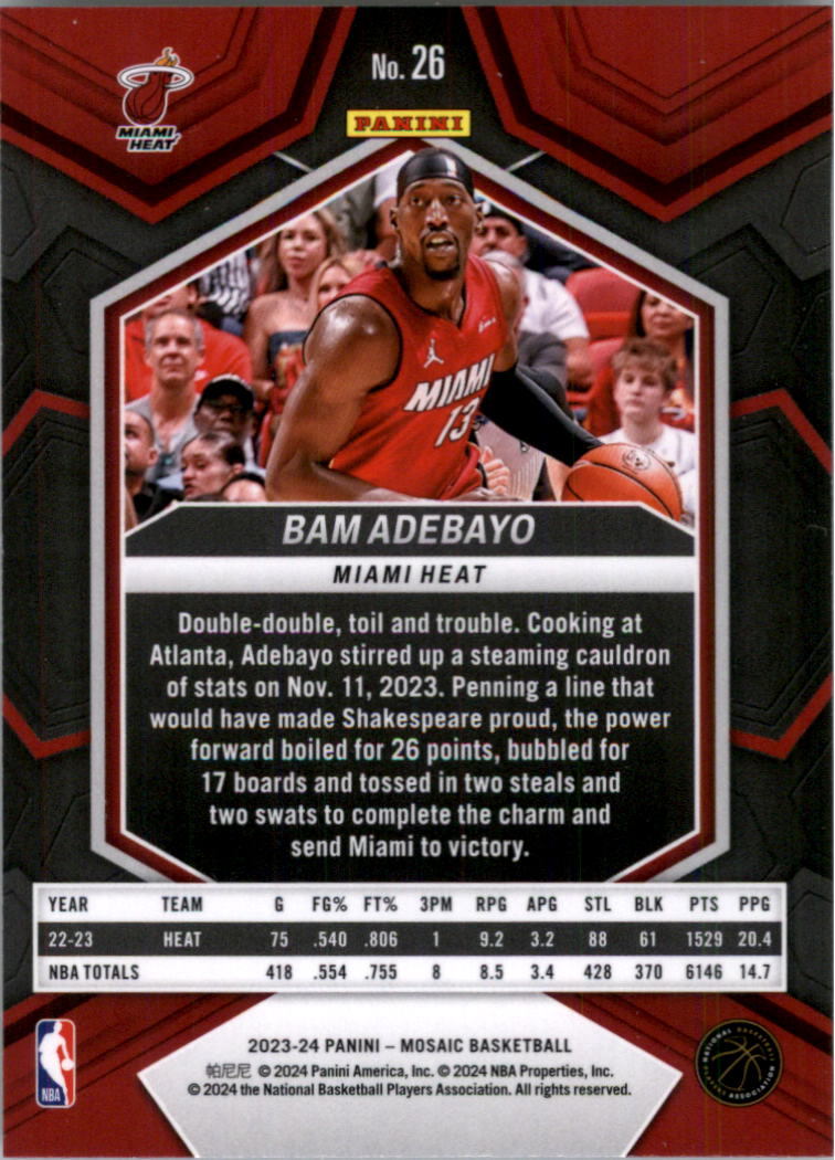 2023-24 Panini Mosaic Basketball Card Pick (Base) 1-101