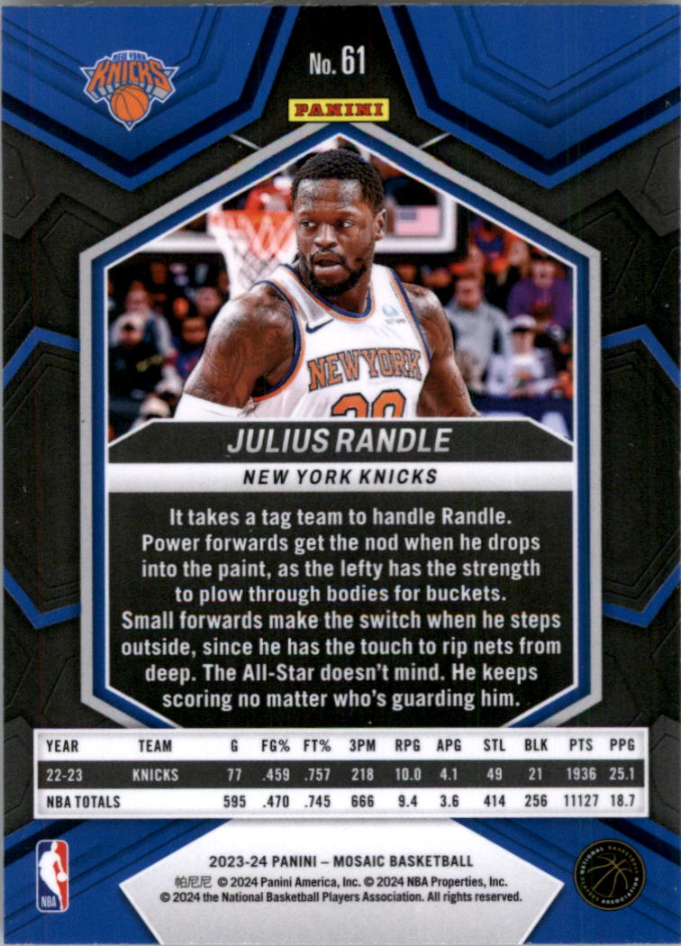 2023-24 Panini Mosaic Basketball Card Pick (Base) 1-101