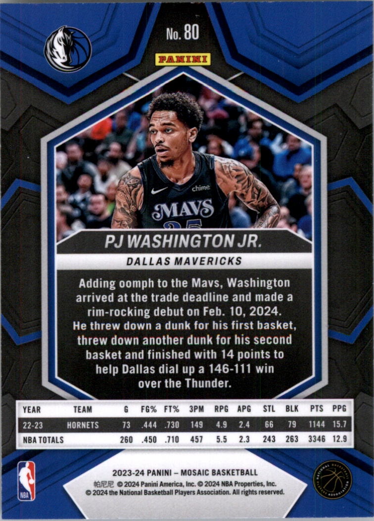 2023-24 Panini Mosaic Basketball Card Pick (Base) 1-101