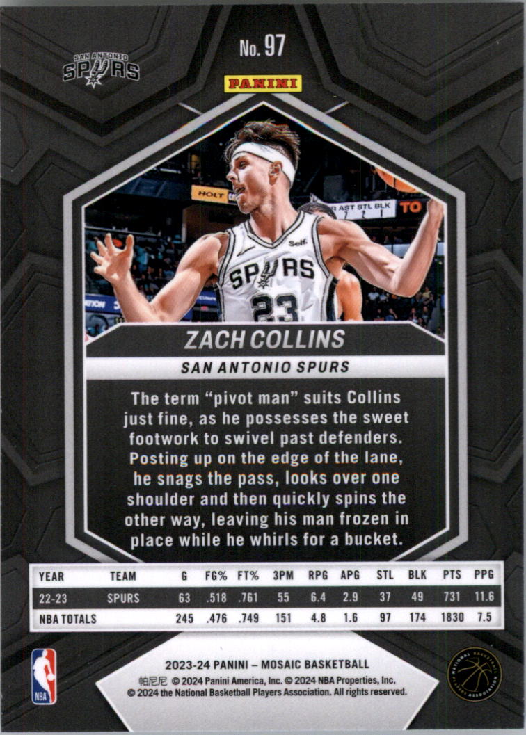 2023-24 Panini Mosaic Basketball Card Pick (Base) 1-101