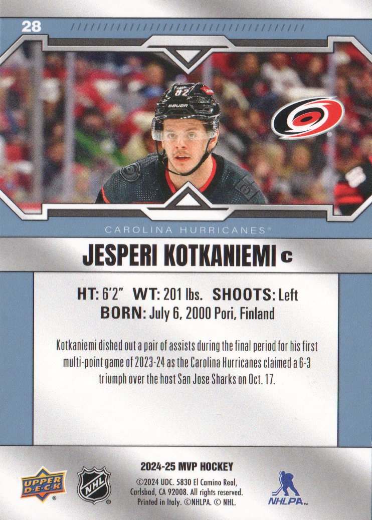 2024-25 Upper Deck Checkpoint Red #CP2 Jesperi Kotkaniemi