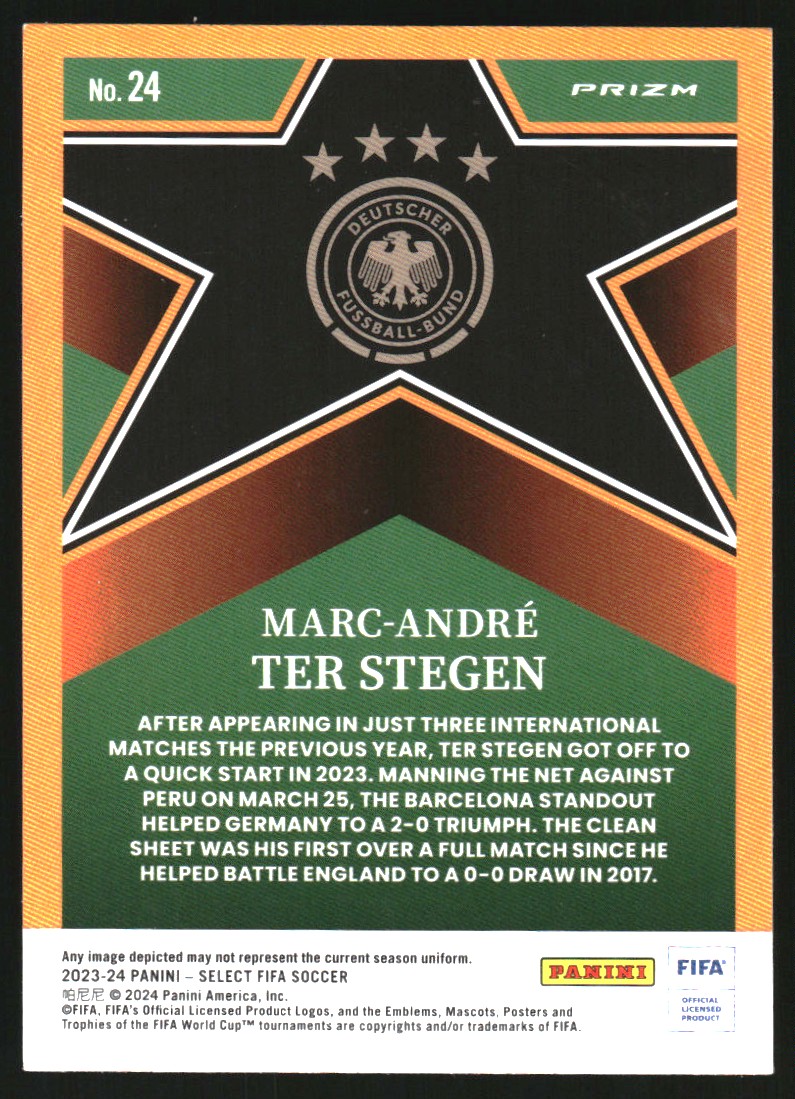 2023-24 Select FIFA Select Stars Blue Pulsar #24 Marc-Andre ter