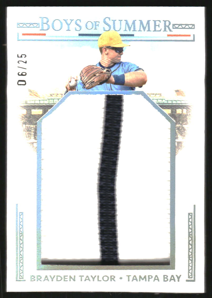 2024 Panini Boys of Summer Jumbo Prospect Materials Holo Silver #22 Brayden Taylor /25