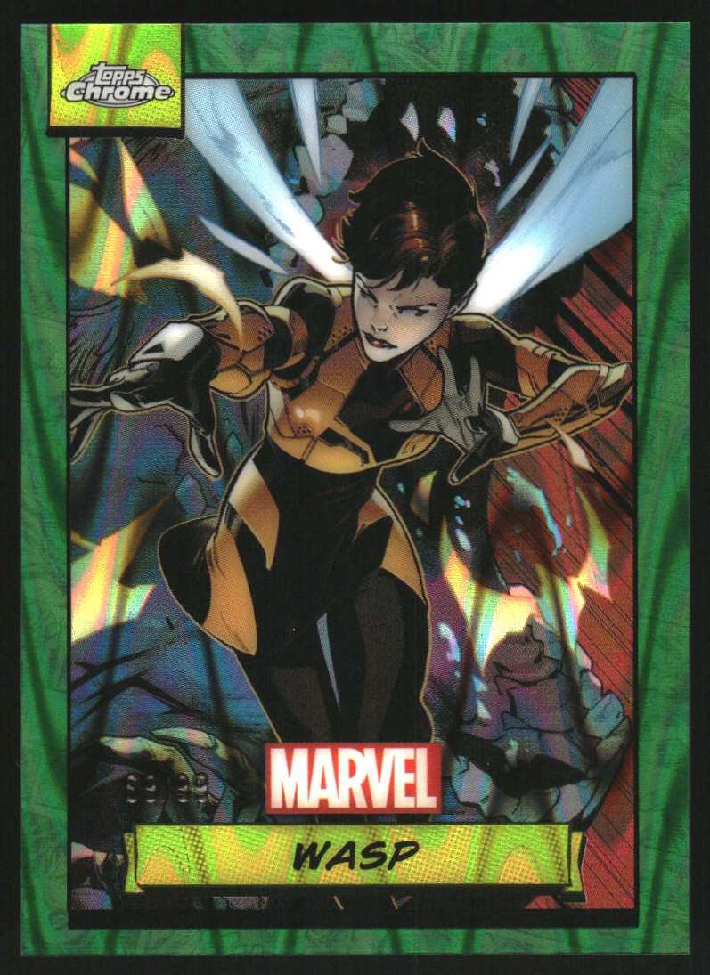 2024 Topps Chrome UK Marvel Green Gamma Ray Wave Refractors 15 Wasp NMMT