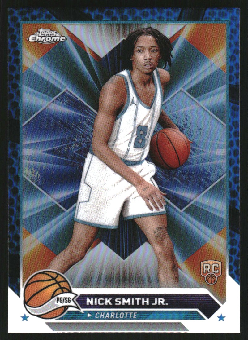 2023-24 Topps Chrome Blue Basketball Refractors #86 Nick Smith Jr.