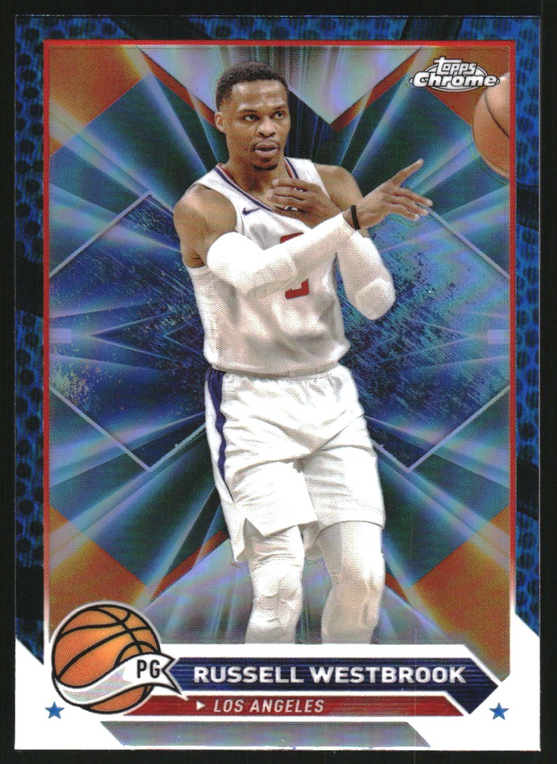 2023-24 Topps Chrome Blue Basketball Refractors #110 Russell Westbrook
