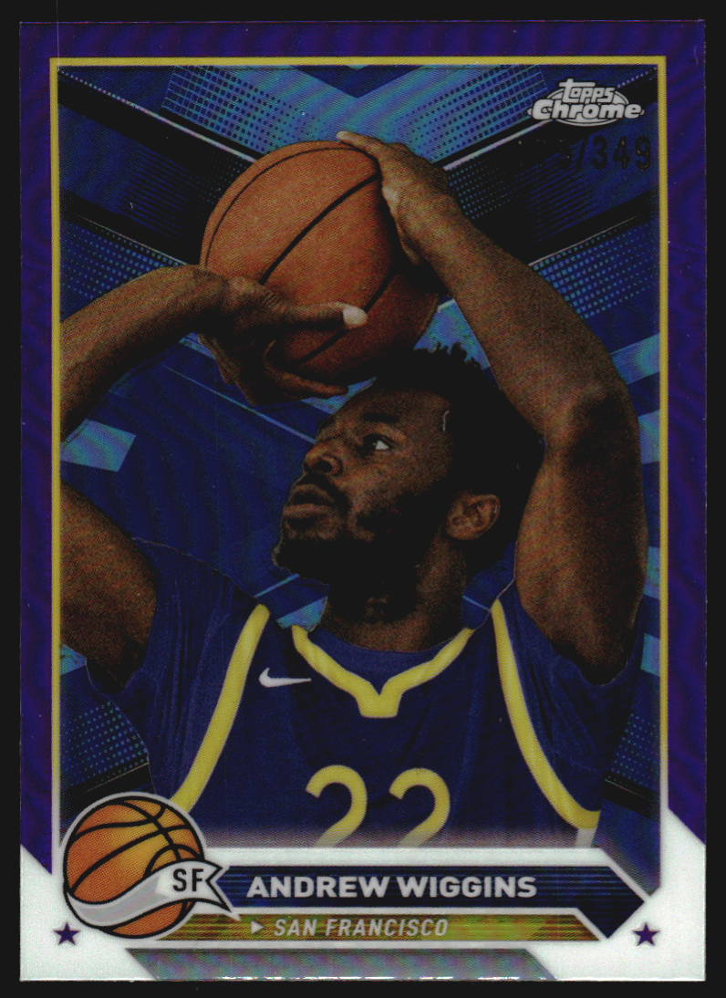 2023-24 Topps Chrome Purple Refractors #28 Andrew Wiggins