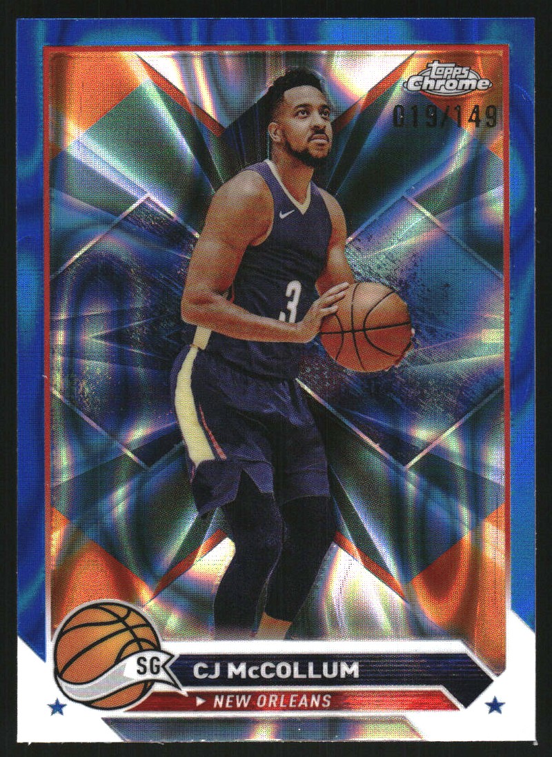 2023-24 Topps Chrome Blue Lava Refractors #28 Andrew Wiggins