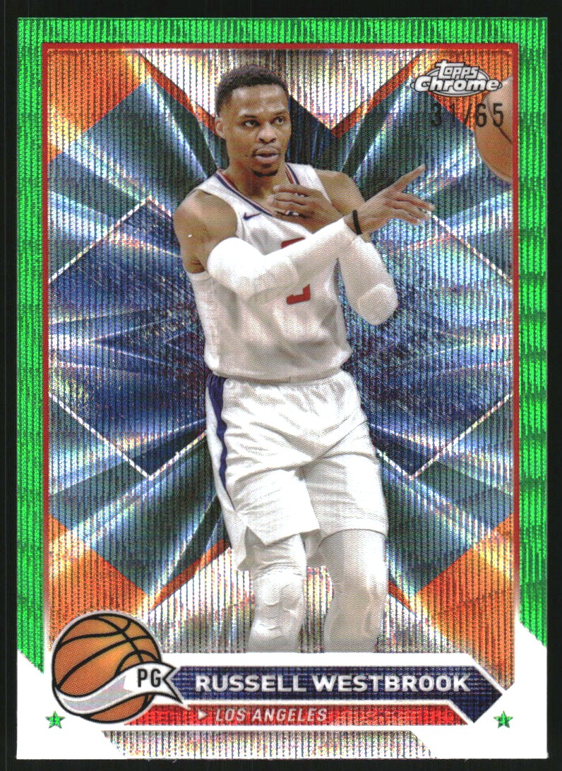 2023-24 Topps Chrome Green Wave Refractors #110 Russell Westbrook