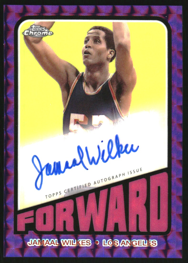 2023-24 Topps Chrome '72 Topps Autographs Purple Geometric Refractors #TAJAW Jamaal Wilkes