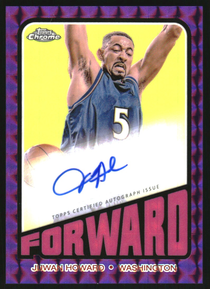 2023-24 Topps Chrome '72 Topps Autographs Purple Geometric Refractors #TAJHO Juwan Howard