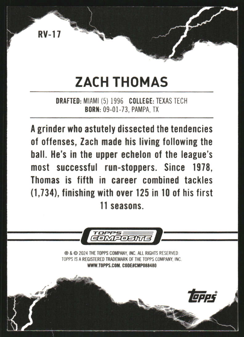 2023 Topps Composite Resurgence Voltaic Blue Wave Refractors #RV17 Zach Thomas /75