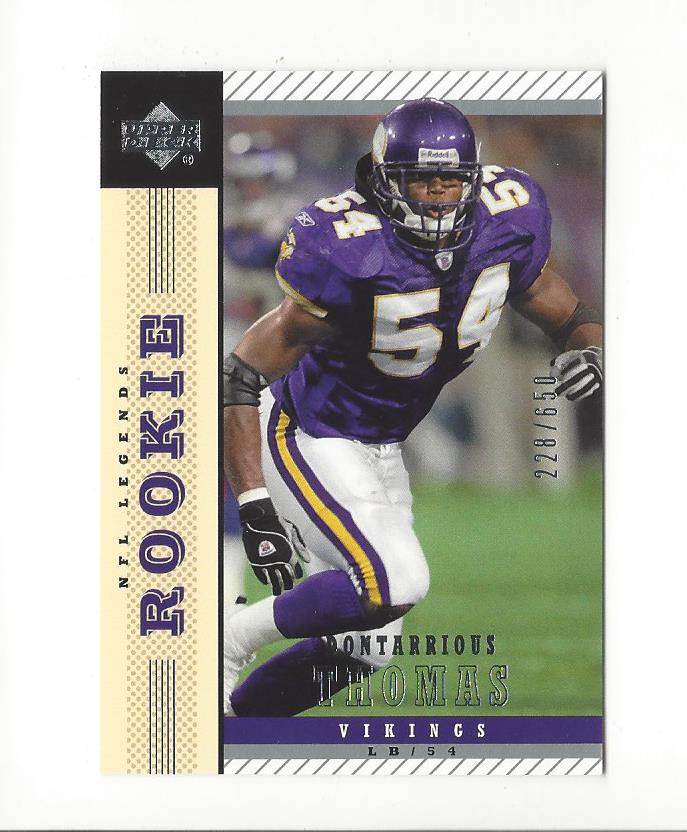 2004 Upper Deck Legends #122 Dontarrious Thomas RC
