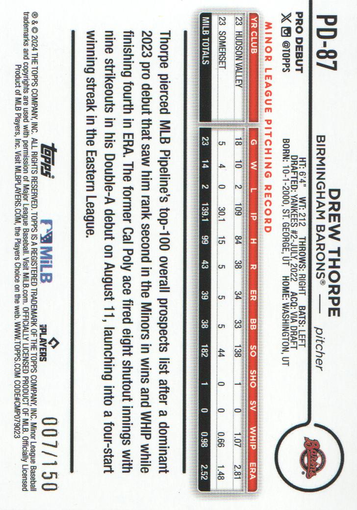 2024 Topps Pro Debut Baseball Blue Foil Parallel: Pick from List - Bild 7 von 9