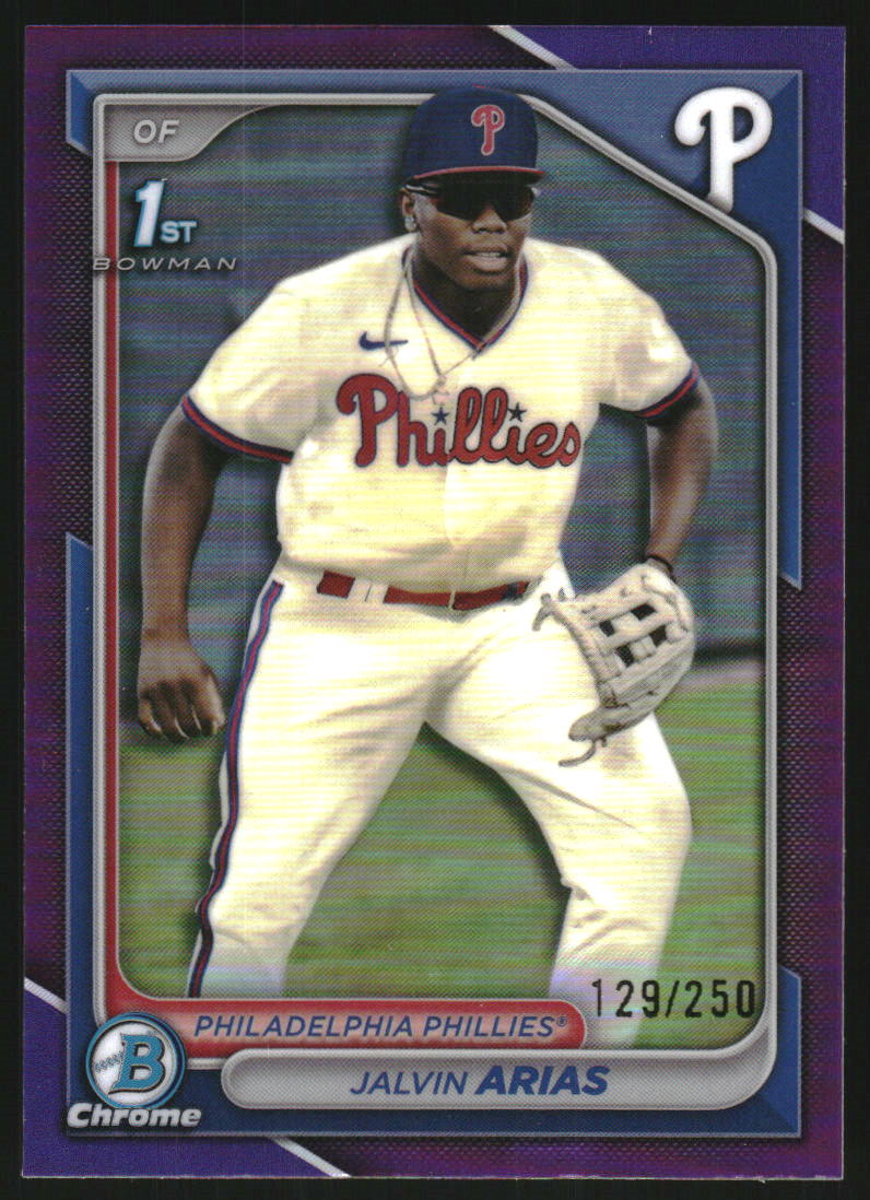 2024 Bowman Chrome Prospects Purple Refractors #BCP226 Jalvin Arias /250