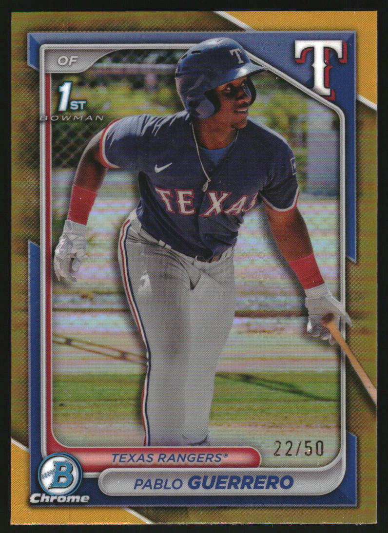 2024 Bowman Chrome Prospects Gold Refractors #BCP212 Pablo Guerrero /50