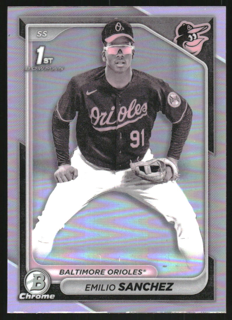 2024 Bowman Chrome Prospects Pearl Refractors #BCP241 Emilio Sanchez
