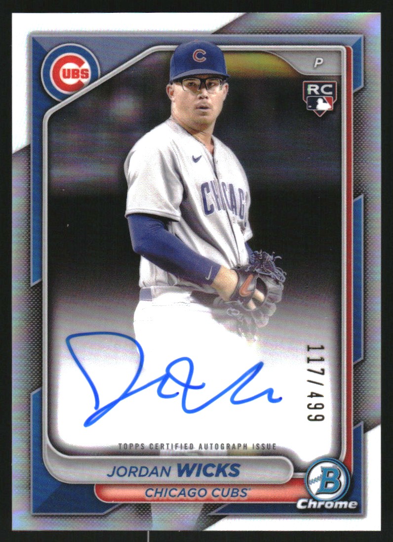 2024 Bowman Chrome Rookie Autographs Refractors #CRAJWI Jordan Wicks