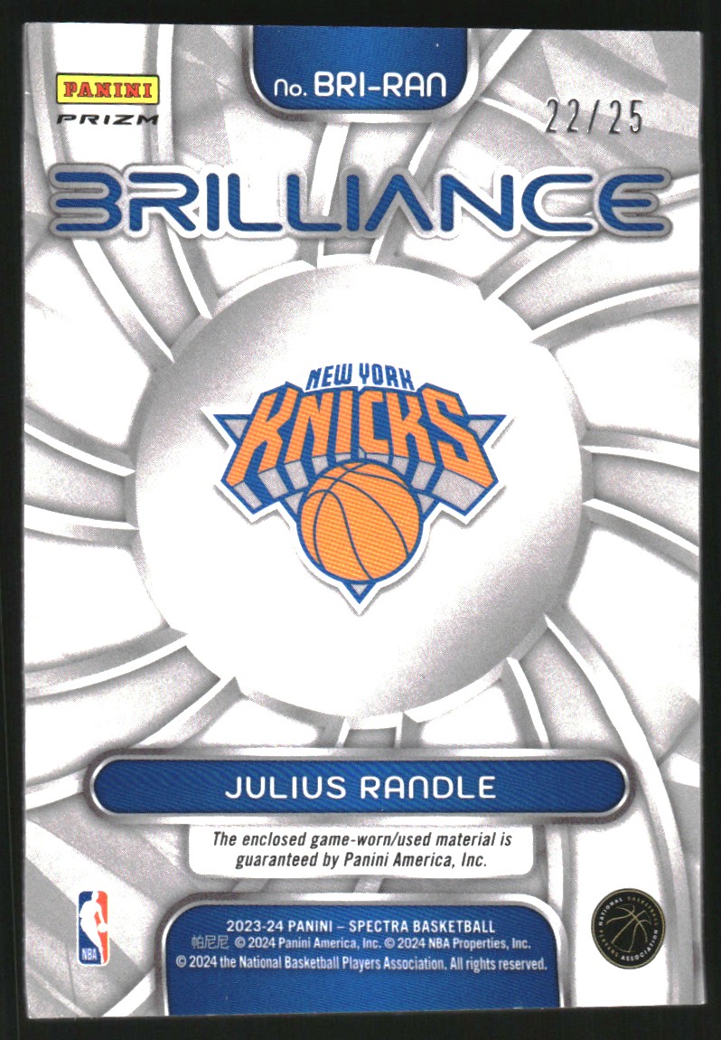 2023-24 Panini Spectra Brilliance Jerseys Meta #21 Julius Randle