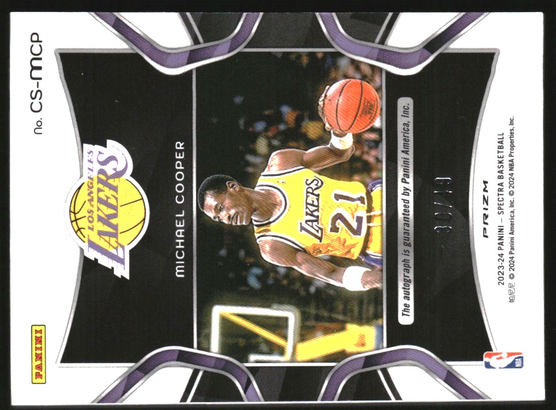 2023-24 Panini Spectra Catalysts Signatures Astral #30 Michael Cooper/49