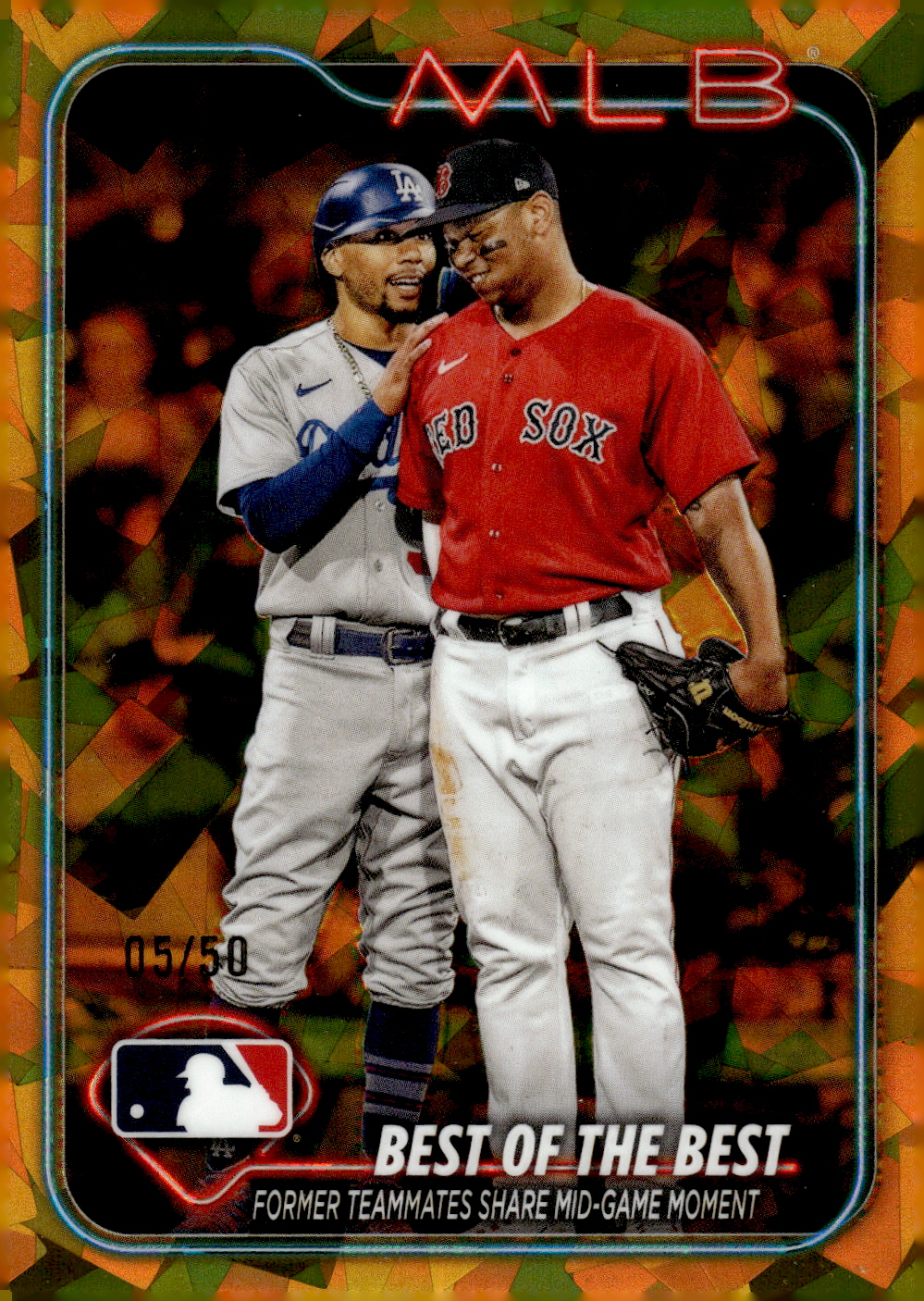 2024 Topps Chrome Sapphire Gold Refractors #424 Mookie Betts/Rafael Devers CL