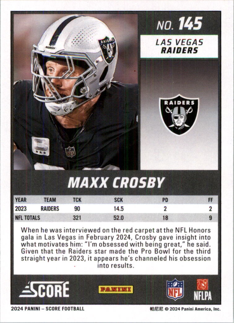 2024 Score Football Card Pick (Base) 141-400