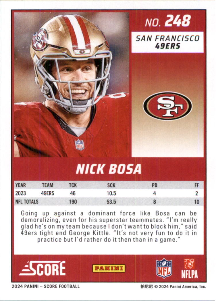 2024 Score Football Card Pick (Base) 141-400