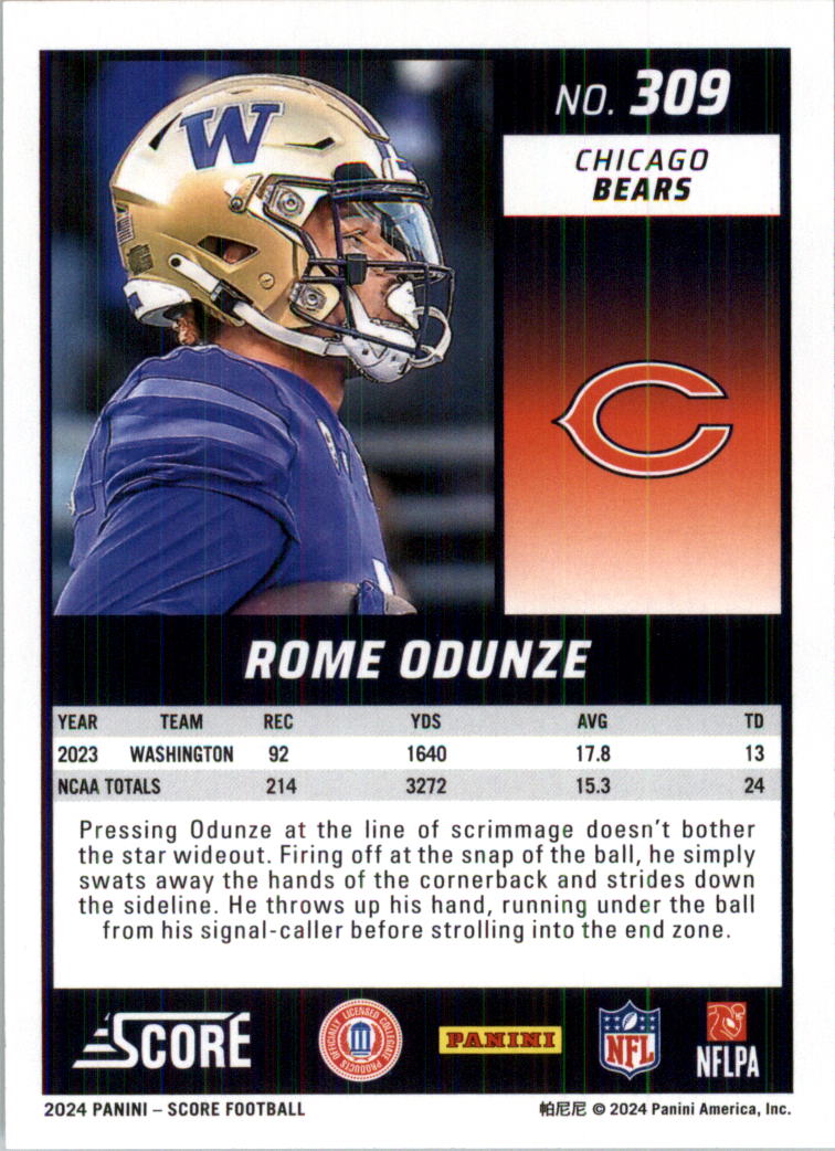 2024 Score Football Card Pick (Base) 141-400