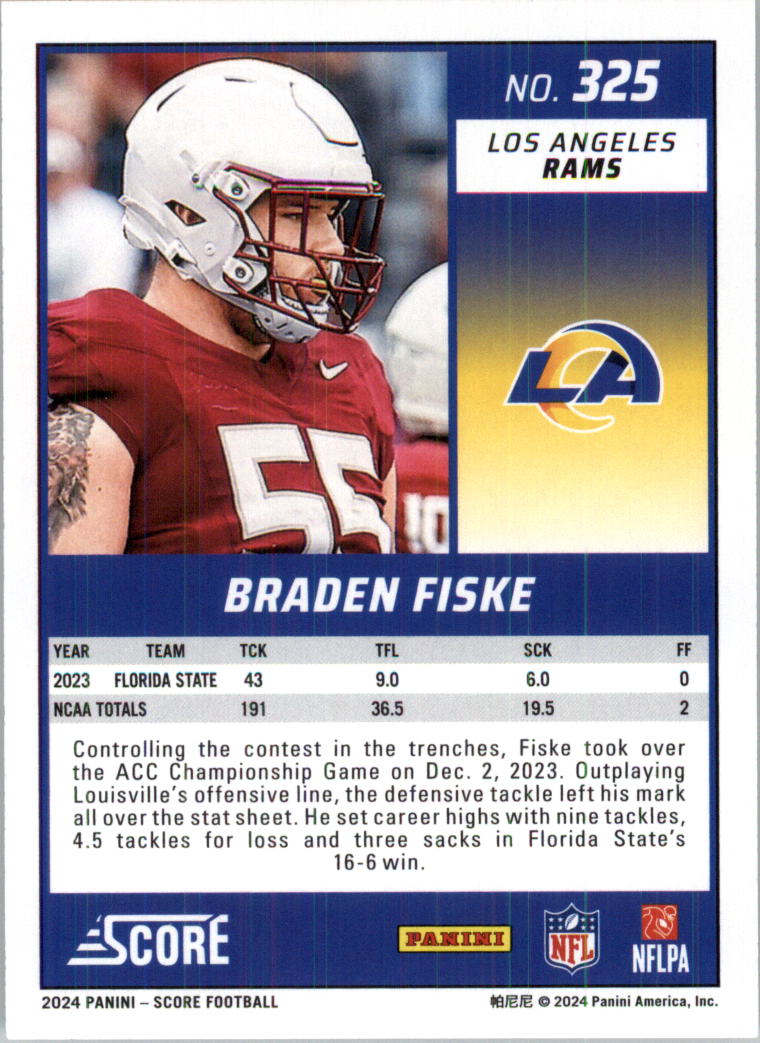 2024 Score Football Card Pick (Base) 141-400