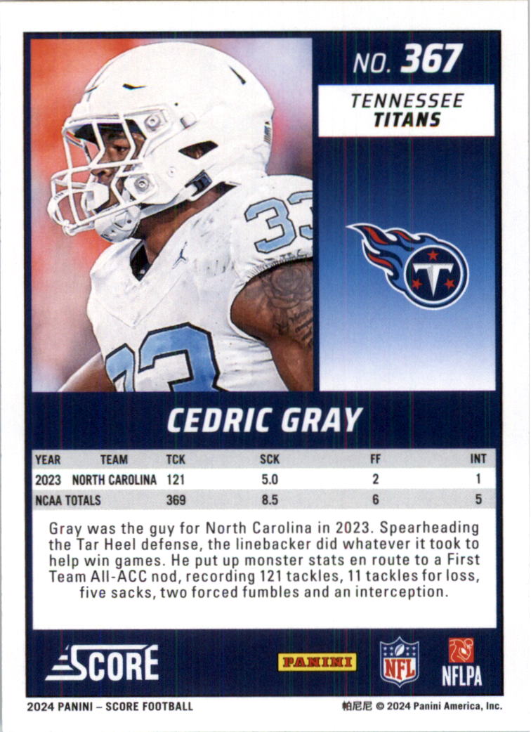 2024 Score Football Card Pick (Base) 141-400