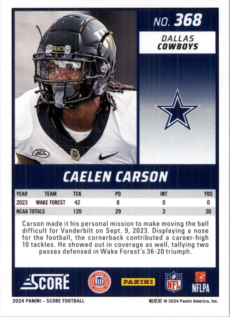 2024 Score Football Card Pick (Base) 141-400