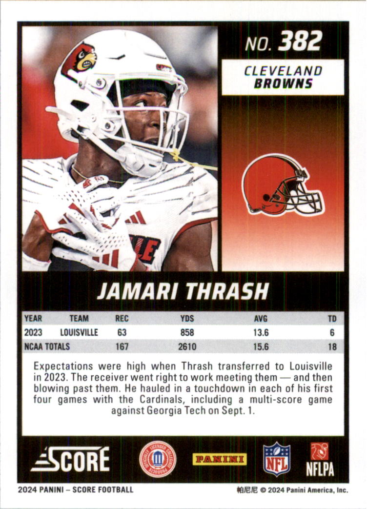 2024 Score Football Card Pick (Base) 141-400