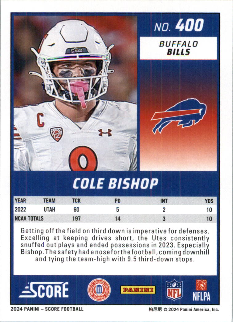 2024 Score Football Card Pick (Base) 141-400