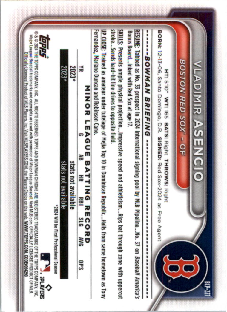 2024 Bowman Chrome Mega Box Prospects Baseball Card Pick (Base) - Picture 107 of 115