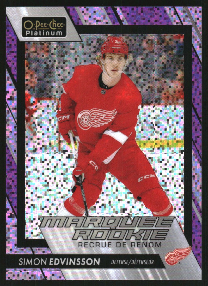 2023-24 O-Pee-Chee Platinum Violet Pixels #220 Simon Edvinsson