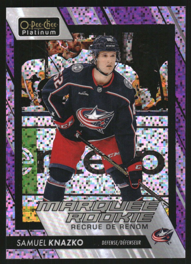 2023-24 O-Pee-Chee Platinum Violet Pixels #229 Samuel Knazko