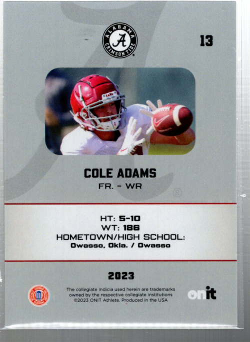 A0277- 2023 Onit Alabama Football Assorted Cards -You Pick- 15+ FREE US SHIP - Picture 3 of 11