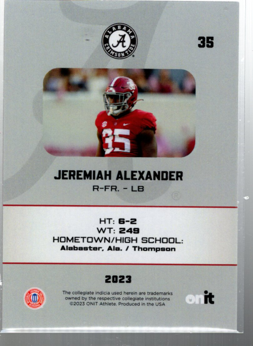 A0277- 2023 Onit Alabama Football Assorted Cards -You Pick- 15+ FREE US SHIP - Picture 5 of 11