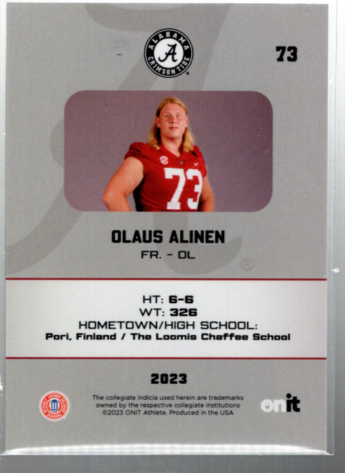 A0277- 2023 Onit Alabama Football Assorted Cards -You Pick- 15+ FREE US SHIP - Picture 7 of 11