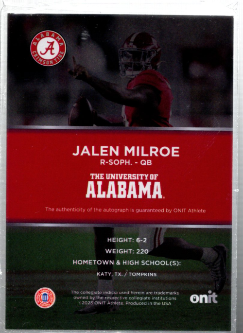 A0277- 2023 Onit Alabama Football Assorted Cards -You Pick- 15+ FREE US SHIP - Picture 9 of 13