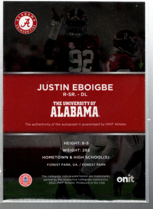 A0277- 2023 Onit Alabama Football Assorted Cards -You Pick- 15+ FREE US SHIP - Picture 11 of 11