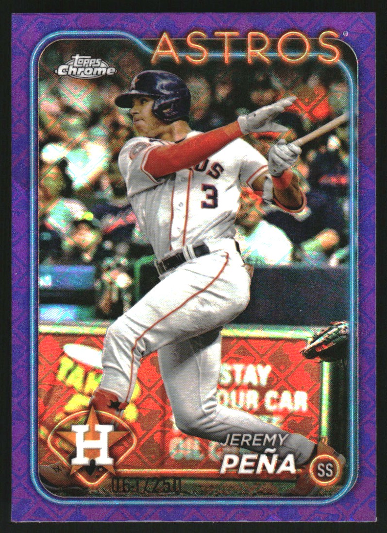 2025 Finest Blue Checkerboard Refractors #240 Jeremy Pena /49 on