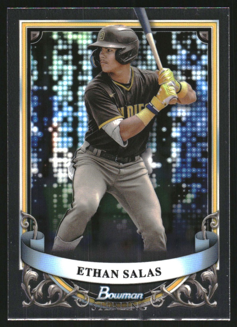 2024 Panini Three And Two Blue Ethan Salas PROSPECT PATCH AUTO 1