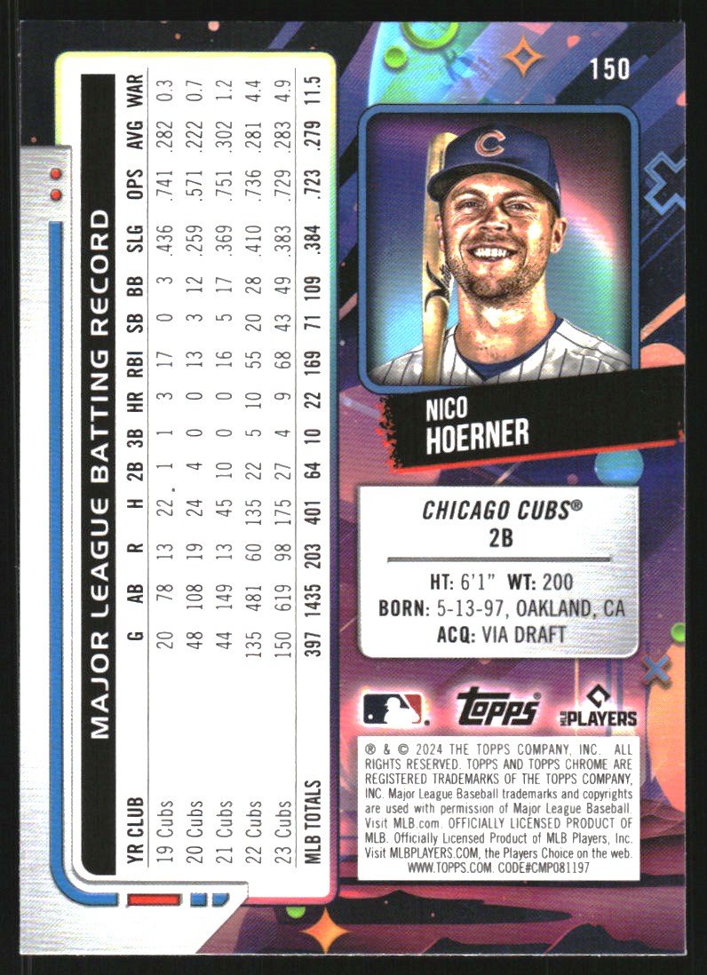 2024 Topps Cosmic Chrome #150 Nico Hoerner
