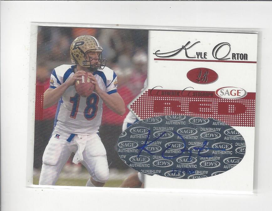 2005 SAGE Autographs Red #A32 Kyle Orton/900