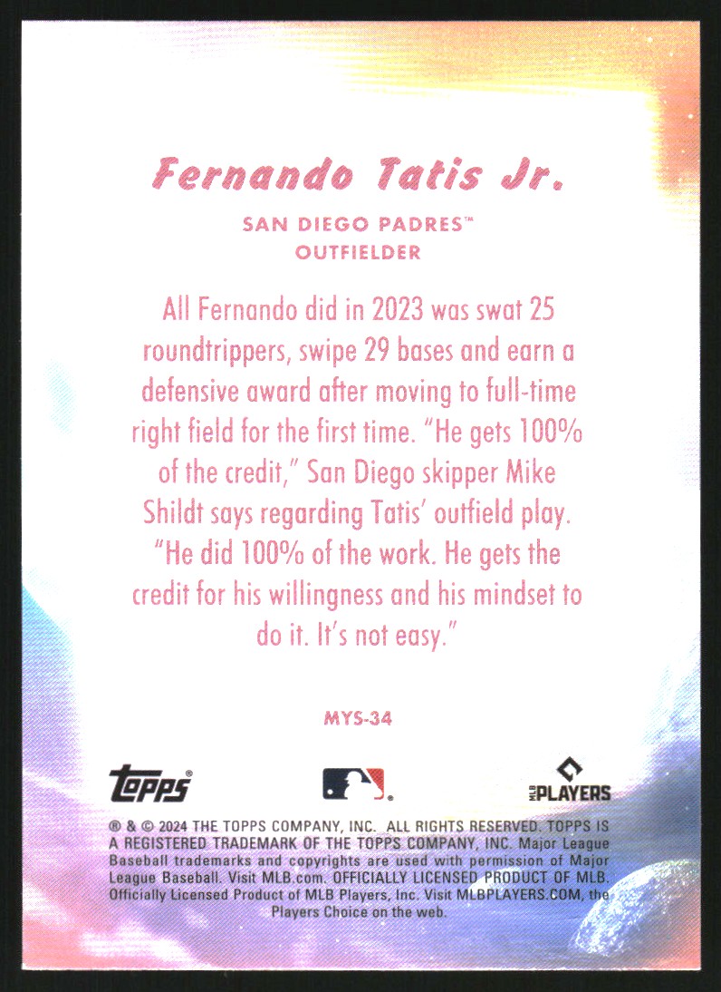 2024 Topps Update Mystical #MYS34 Fernando Tatis Jr.