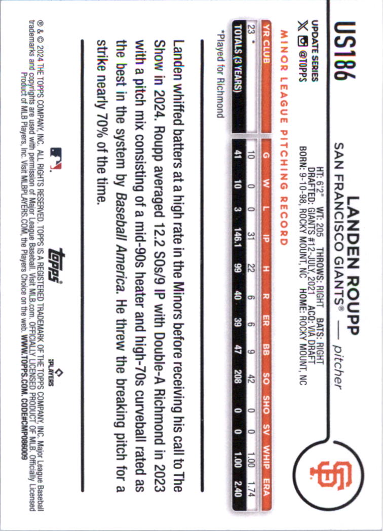 2024 Topps Update Baseball Card Pick (Base) 103-350 - Bild 163 von 471