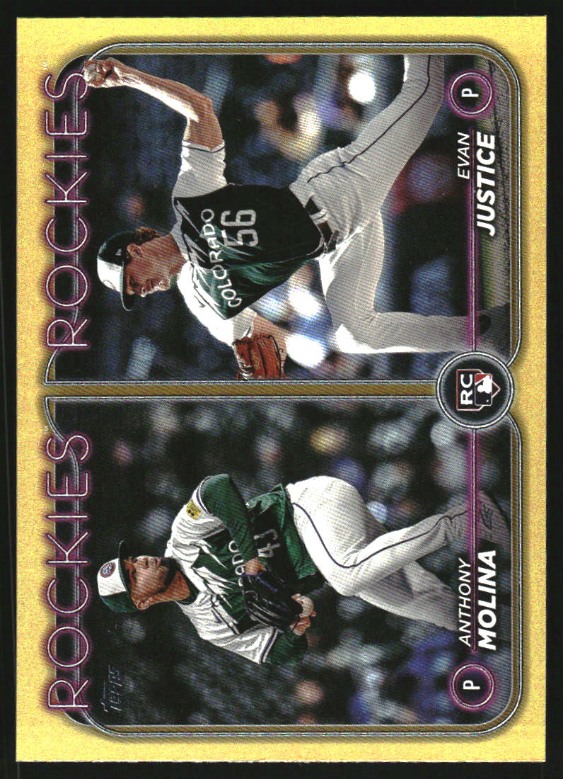 2024 Topps Update Gold Rainbow Foil #US270 Evan Justice Anthony Molina